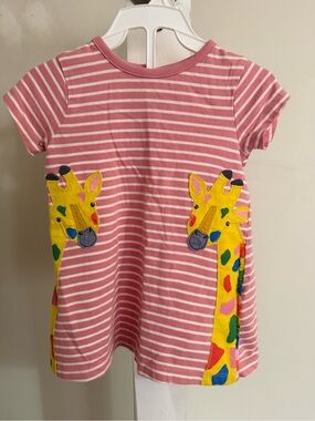 Baby Boden Giraffe Appliqué Dress & Diaper Cover